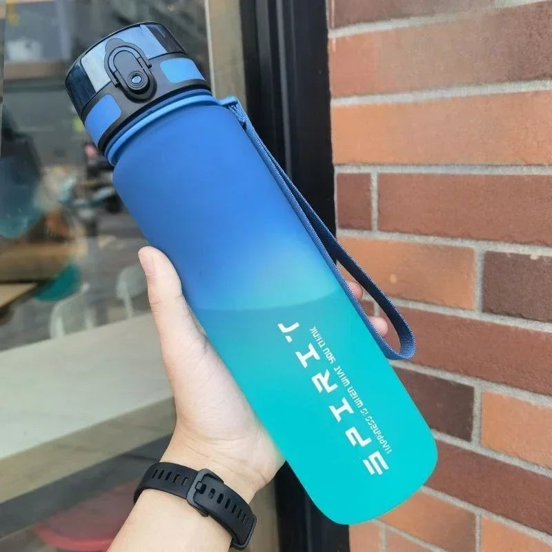 Eco-Friendly Plastic Sports Bottle - Leak-Proof Refillable Water Tumbler (Multiple Sizes)