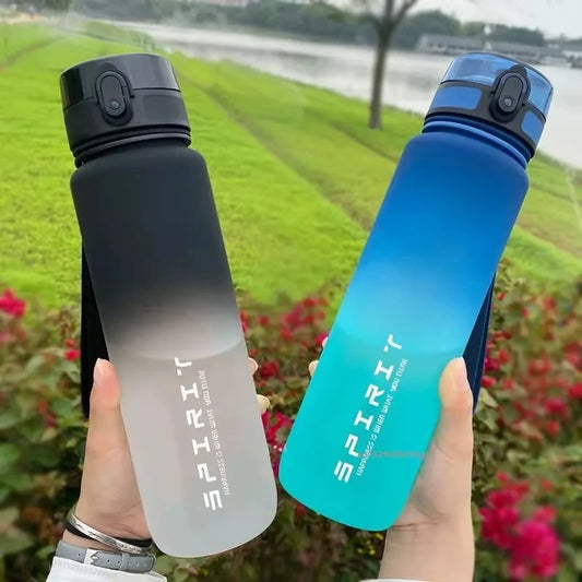 Eco-Friendly Plastic Sports Bottle - Leak-Proof Refillable Water Tumbler (Multiple Sizes)