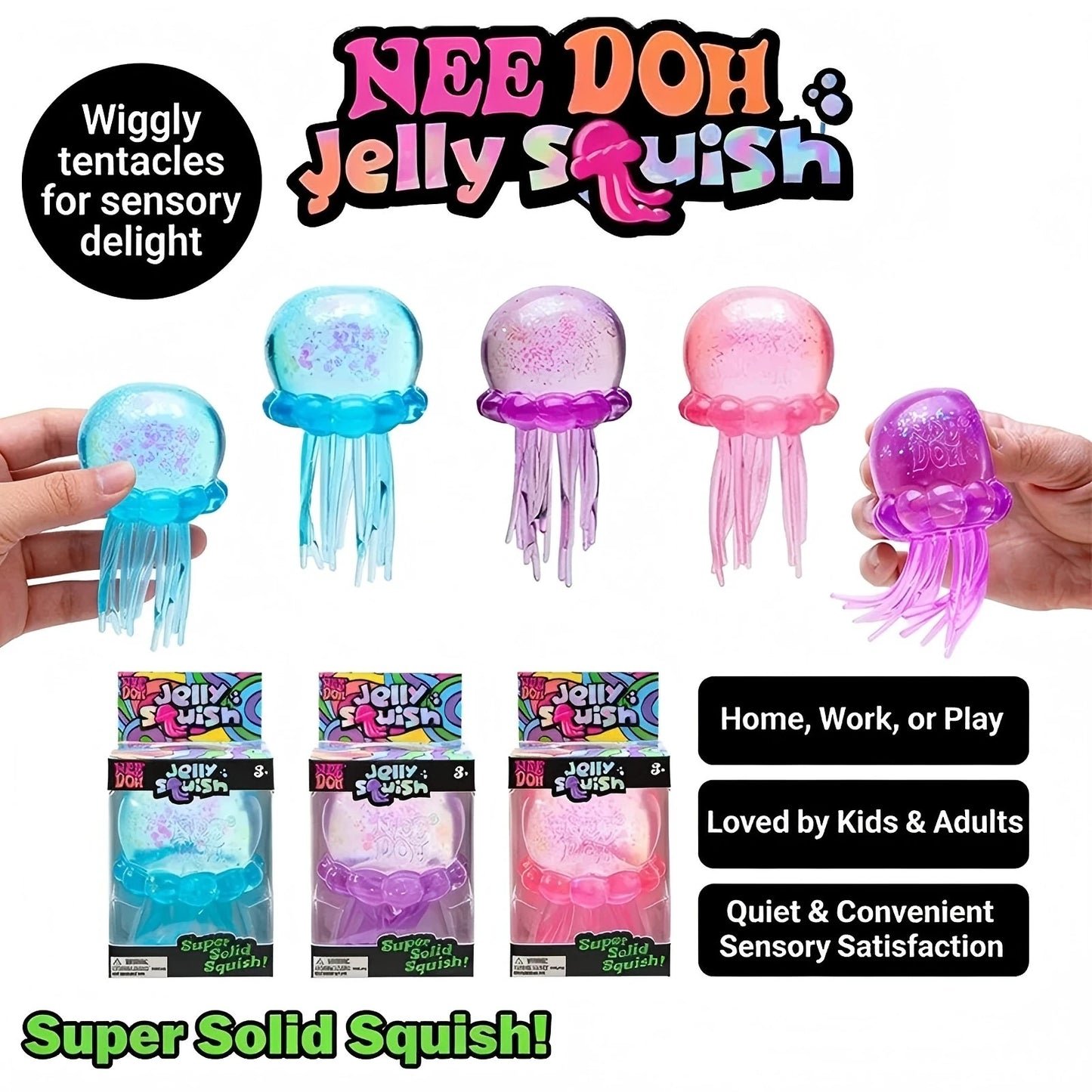NeeDoh Trending Stress Relief Toy - Super Squishy Sensory Fidget Ball for Focus