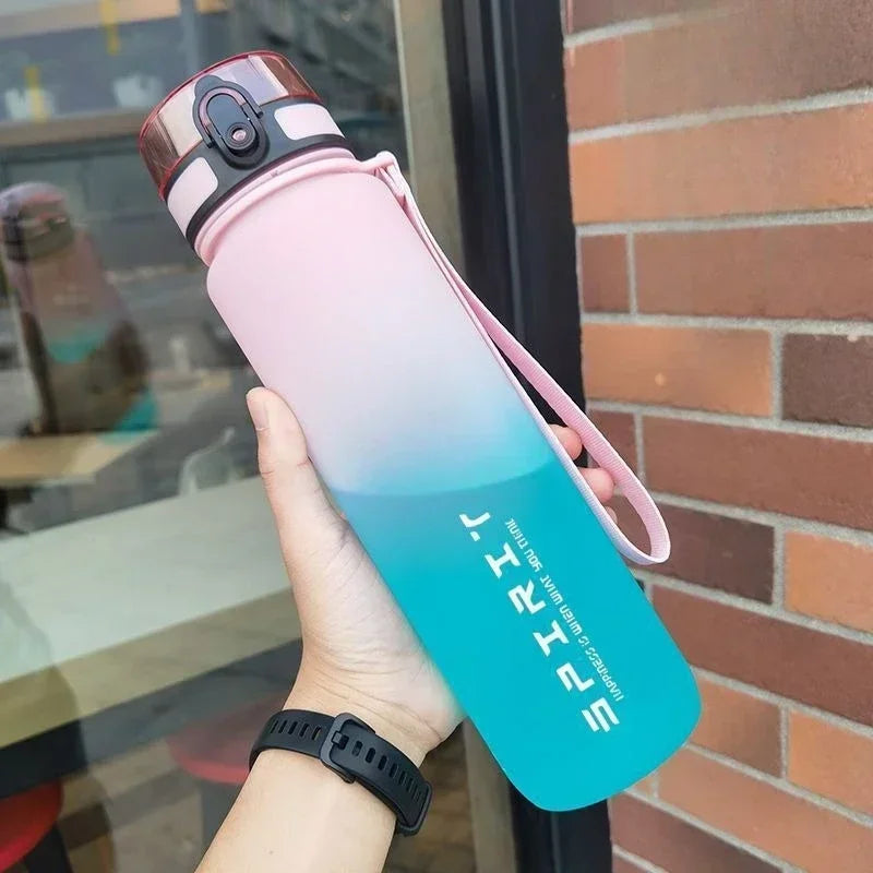 Eco-Friendly Plastic Sports Bottle - Leak-Proof Refillable Water Tumbler (Multiple Sizes)